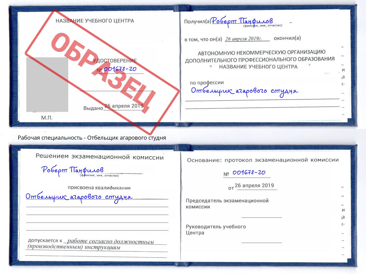 Отбельщик агарового студня Шатура