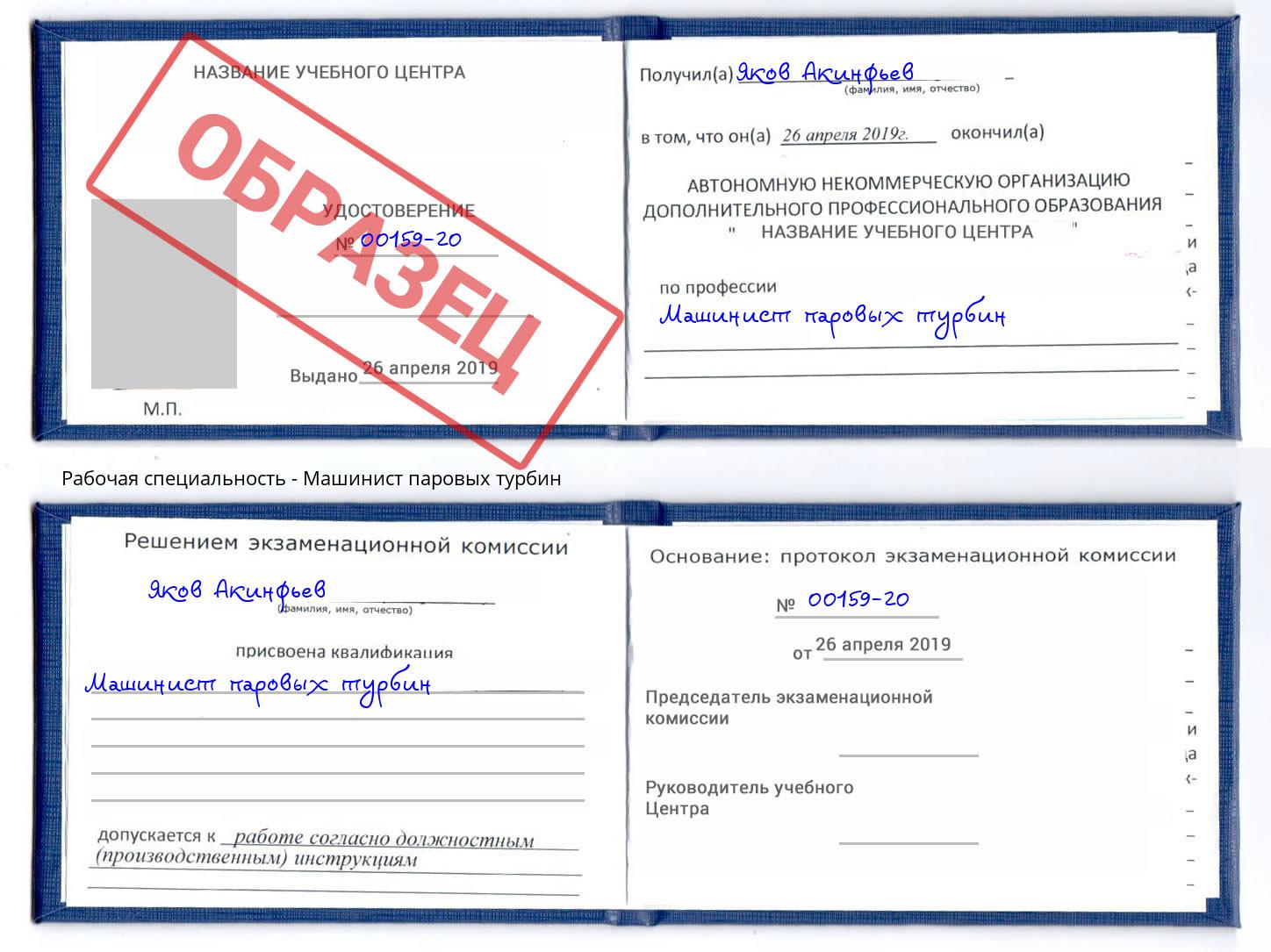 Машинист паровых турбин Шатура